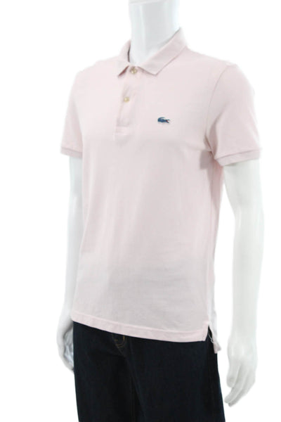 J Crew Mens Polo T-Shirt Pink 100% Cotton Collared Size 4