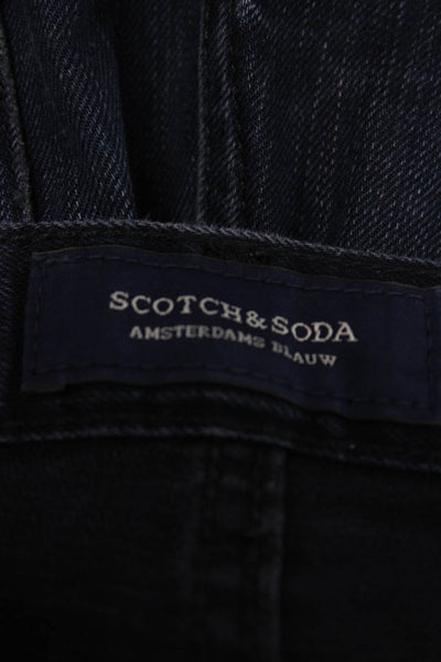 Scotch & Soda Mens Skinny Jeans Blue Cotton Size 30