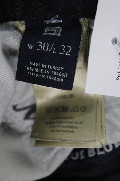 Scotch & Soda Mens Skinny Jeans Blue Cotton Size 30