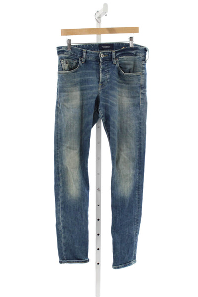 Scotch & Soda Men Skinny Jeans Blue Cotton Button Size 29