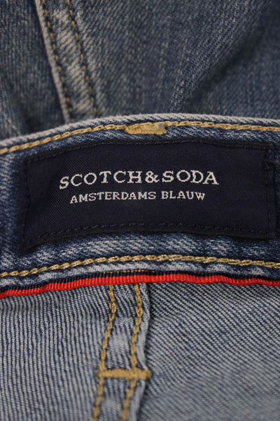 Scotch & Soda Men Skinny Jeans Blue Cotton Button Size 29
