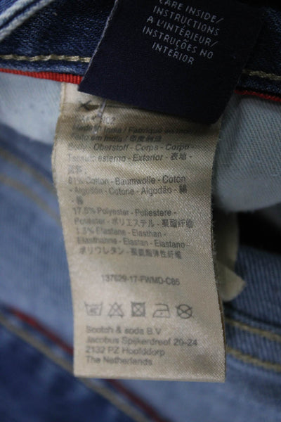 Scotch & Soda Men Skinny Jeans Blue Cotton Button Size 29