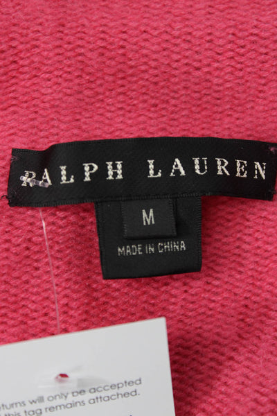 Ralph Lauren Black Label Womens Cashmere Cardigan Pink Size M