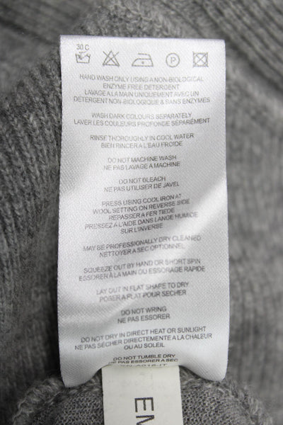 Pringle of Scotland Womens Cashmere Gray V-Neck Cardigan Long Sleeve Size L
