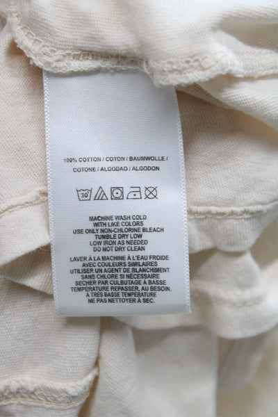 We The Free Womens Basic Sleeveless Scoop Neck Cotton Tank Beige Size M