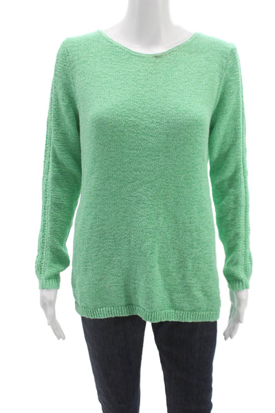 Rachel Zoe Women Pullover Green Cotton Long Sleeve Size XL