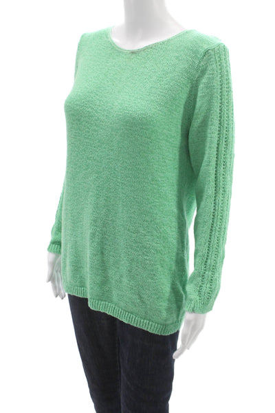 Rachel Zoe Women Pullover Green Cotton Long Sleeve Size XL