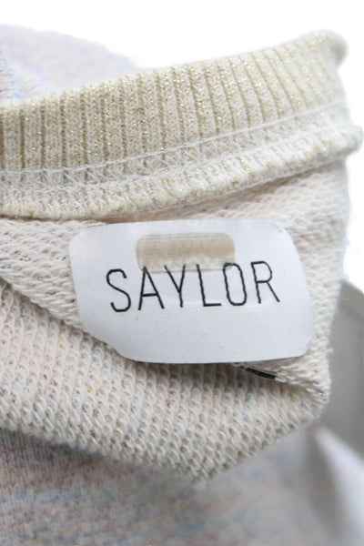 Saylor Women Multicolor Pullover Crew Neck Sweater Long Sleeve Size L