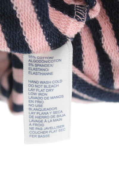 Rebecca Minkoff Womens Pink Striped Cotton Long Sleeve T-Shirt Size XL