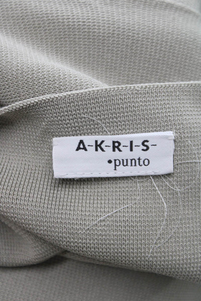 Akris Punto Womens Beige V-Neck Sleeveless Viscose Tunic Pullover Size 12