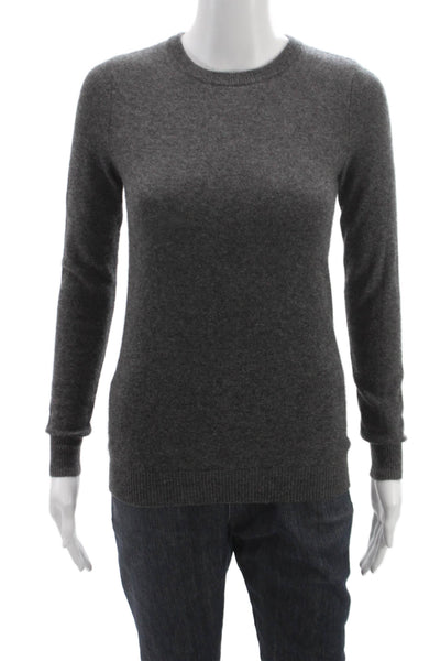 C by Bloomingdales Women Pullover Cashmere Sweater Gray Crew Neck Size XS