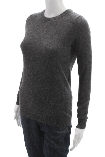 C by Bloomingdales Women Pullover Cashmere Sweater Gray Crew Neck Size XS
