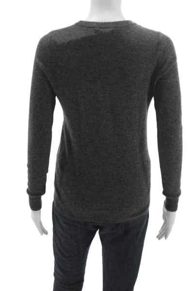 C by Bloomingdales Women Pullover Cashmere Sweater Gray Crew Neck Size XS