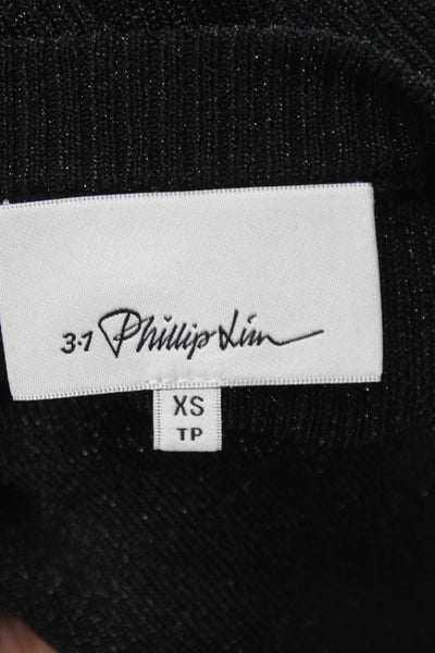 3.1 Phillip Lim Womens Black Sweater Dress Crew Neck Long Sleeve Size XS