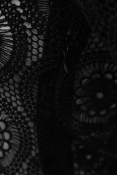 Dodo Bar Or Women Maxi Jumpsuit Black Lace V-Neck Size S