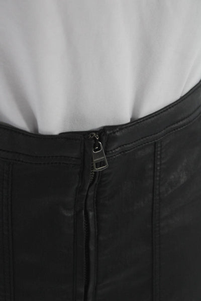 Burberry Brit Womens Straight Pencil Skirt Black Cotton Knee Length Zip Size 8