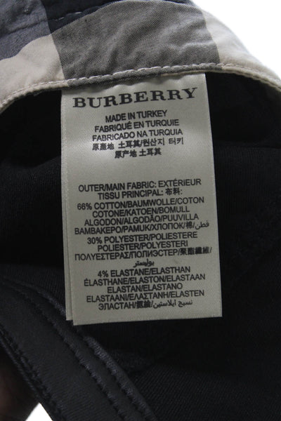 Burberry Brit Womens Straight Pencil Skirt Black Cotton Knee Length Zip Size 8