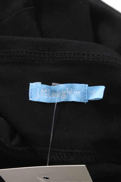 J. Mclaughlin Women Dress Pants Black Rayon Pull On Size 14