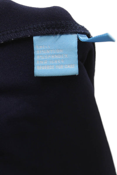 J. Mclaughlin Women Cropped Blue Pants 91% Nylon 9% Spandex Size L