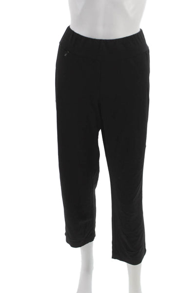 J. Mclaughlin Womens Capri Pants Black Nylon Pull On Size L