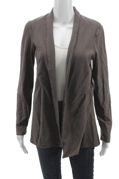 Eileen Fisher Women Gray Collared Viscose Blend Cardigan Long Sleeve Size S