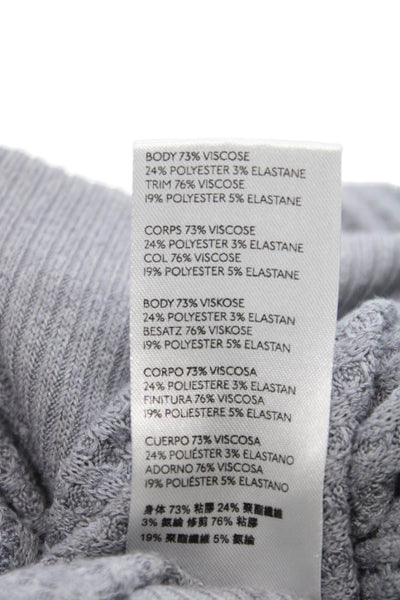 We The Free Womens Tunic T-Shirt Gray Long Sleeve Round Neck Size XS