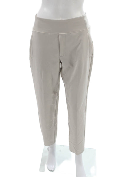 Athleta Womens Beige Ankle Pants Polyester Pull On Size 4