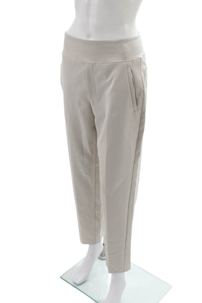 Athleta Womens Beige Ankle Pants Polyester Pull On Size 4