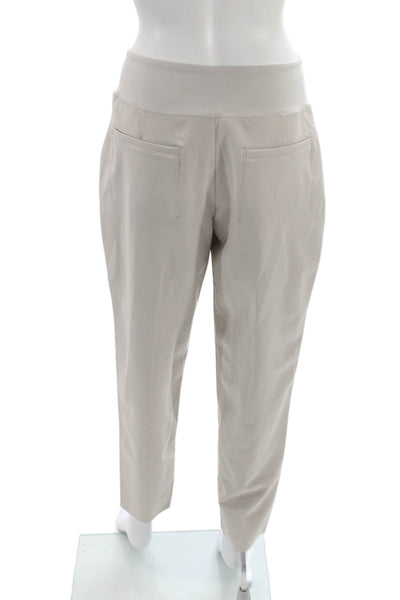 Athleta Womens Beige Ankle Pants Polyester Pull On Size 4