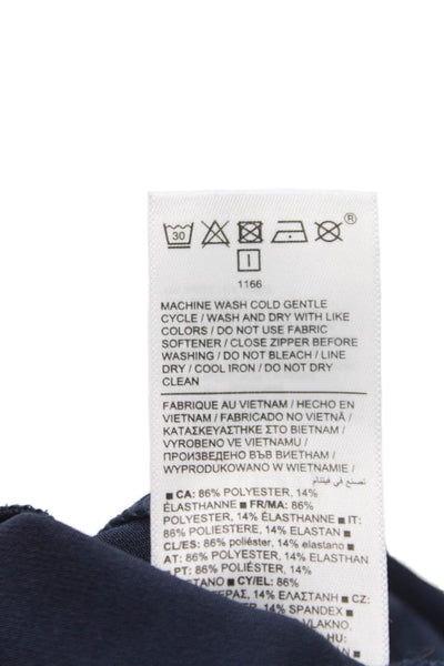 Athleta Womens Ankle Pants Blue Polyester Pull On Size 4