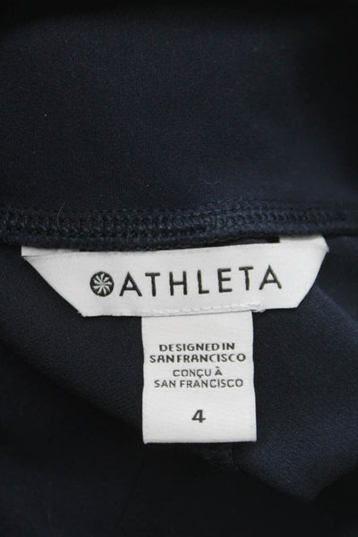 Athleta Womens Ankle Pants Blue Polyester Pull On Size 4