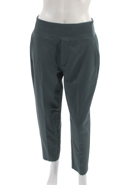 Athleta Womens Ankle Pants Green Pull On Polyester Blend Size 4