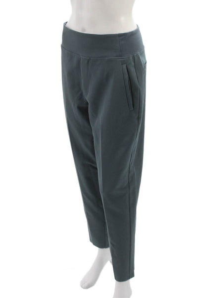 Athleta Womens Ankle Pants Green Pull On Polyester Blend Size 4