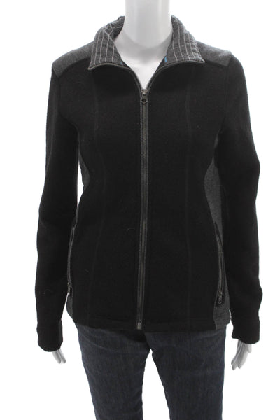 Kuhl Womens Basic Jacket Black Zip Acrylic Long Sleeve Fall Size S