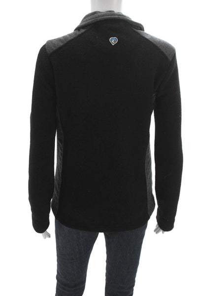 Kuhl Womens Basic Jacket Black Zip Acrylic Long Sleeve Fall Size S