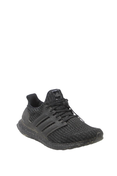 Adidas Womens Lace Up Ultra Boost Knit Low Top Running Sneakers Black Size 9