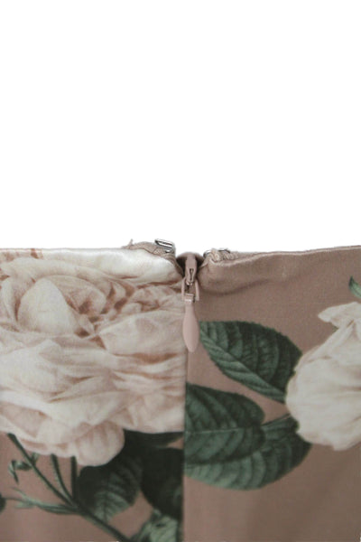 Cami NYC Womens Beige Floral Acetate Square Neck Tank Top Size XS