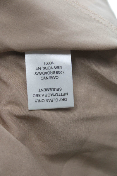 Cami NYC Womens Beige Floral Acetate Square Neck Tank Top Size XS