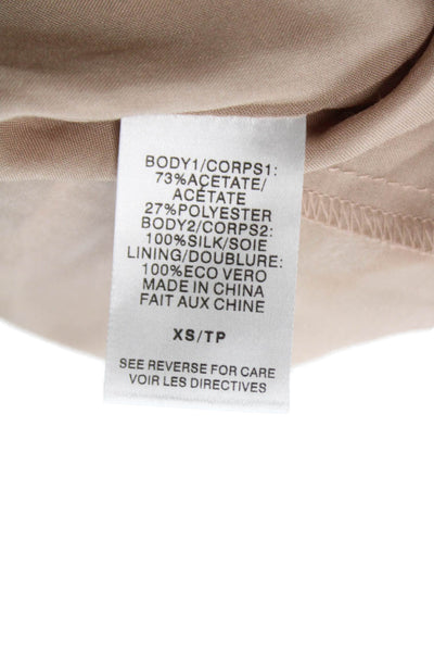 Cami NYC Womens Beige Floral Acetate Square Neck Tank Top Size XS