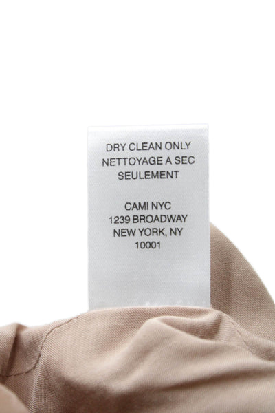 Cami NYC Women Floral Acetate Square Neck Tank Beige Sleeveless Size 2XS