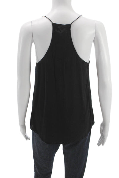 Cami NYC Womens Camisole Silk V-Neck Sleeveless Black Size 2XS