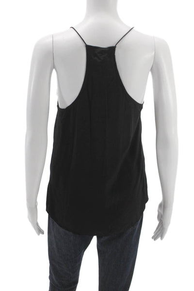 Cami NYC Womens Silk V Neck Sleeveless Tank Black Size XS
