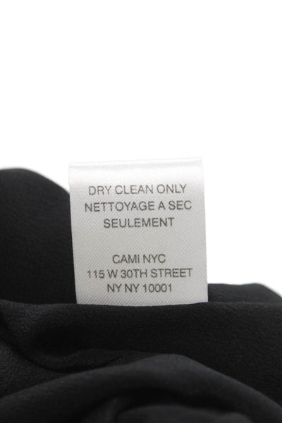 Cami NYC Womens Silk V Neck Sleeveless Tank Black Size XS
