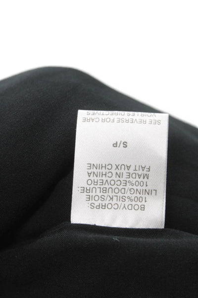 Cami NYC Womens Silk Scoop Neck Tank Black Sleeveless Petite Size S