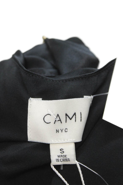 Cami NYC Womens Silk Scoop Neck Tank Black Sleeveless Petite Size S