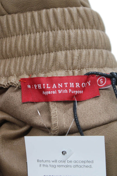Philanthropy Womens Brown Polyester Jogger Pants Drawstring Size S