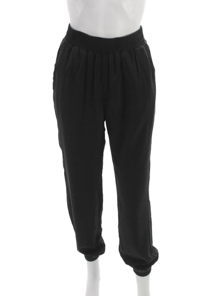 Splendid Women Jogger Pants Silk Pull On Black Size XS