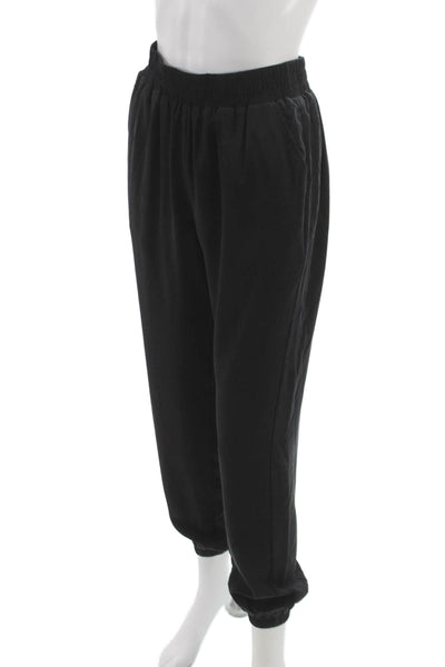 Splendid Women Jogger Pants Silk Pull On Black Size XS