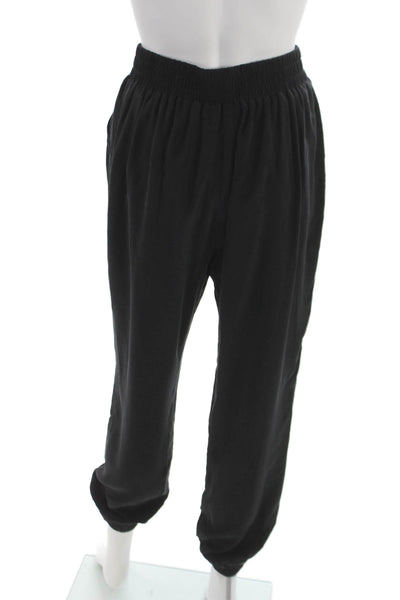 Splendid Women Jogger Pants Silk Pull On Black Size XS