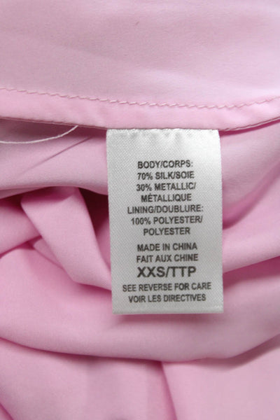 Cami NYC Women Slip Dress Pink Silk Scoop Neck Sleeveless Midi Size 2XS